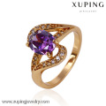 10983-Xuping Elegant Clear Oval Stone Jewelry Shining Ring